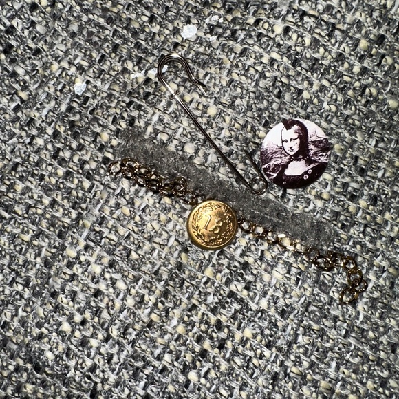 Like New R13 Paint Splatter tweed blazer/jacket, L,  PG1456 - Picture 12 of 16